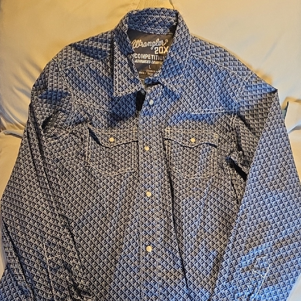 Wrangler Navy Geometric Shirt